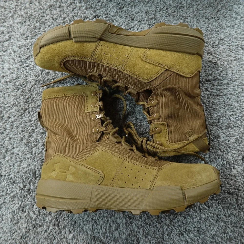 NEW Under Armour Boots Mens 6.5 Coyote Brown UA Charged Loadout Tactical Shoes